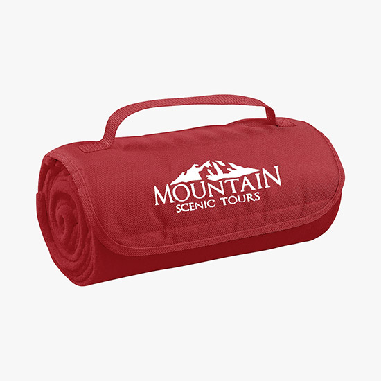 Fleece Roll-Up Blanket - Silkscreened