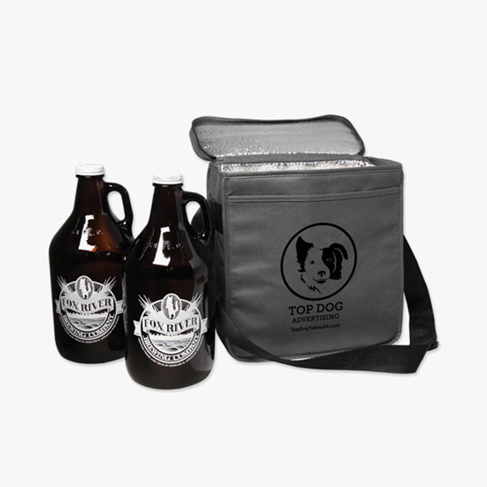 100 GSM Insulated Dual Growler Bag