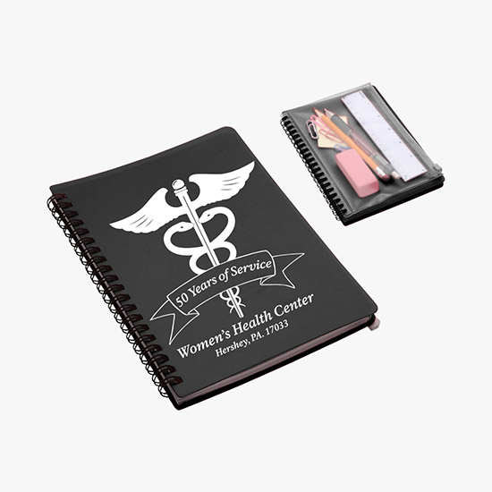 Hardcover Notebook with Pouch