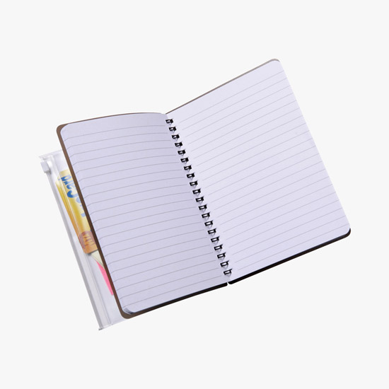 Hardcover Notebook with Pouch