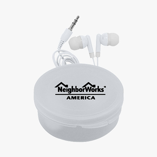 Color Match Ear Buds in Round Case