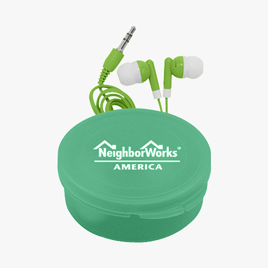 Color Match Ear Buds in Round Case