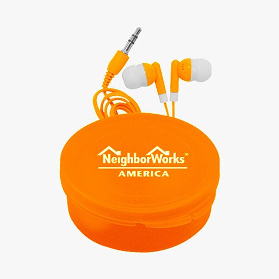 Color Match Ear Buds in Round Case