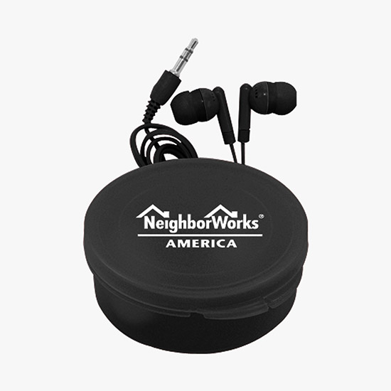 Color Match Ear Buds in Round Case