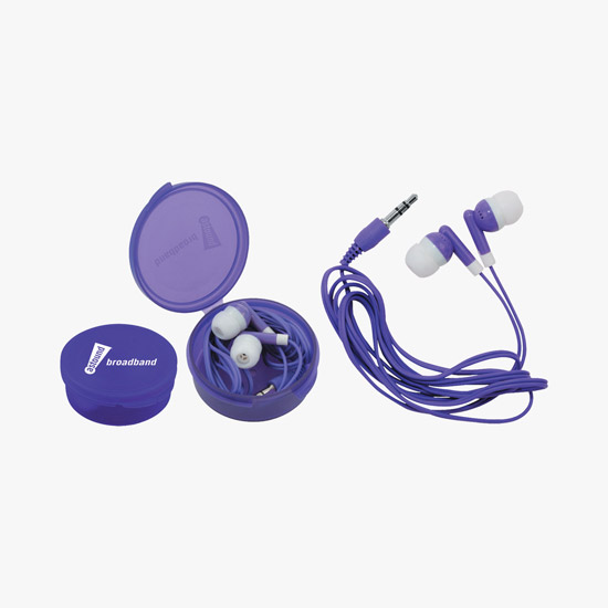 Color Match Ear Buds in Round Case