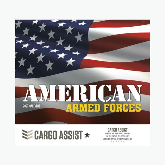 American Armed Forces Wall Calendar - Stapled
