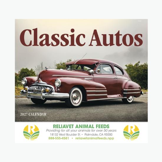 Classic Autos Wall Calendar - Stapled