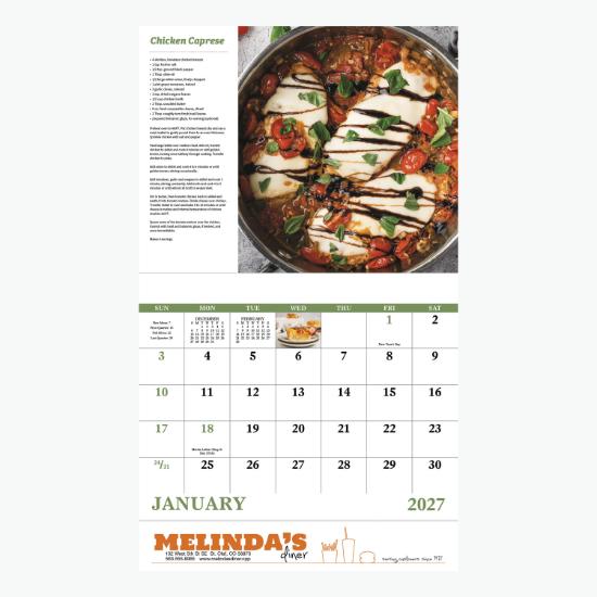 Delicious Dining Wall Calendar - Stapled