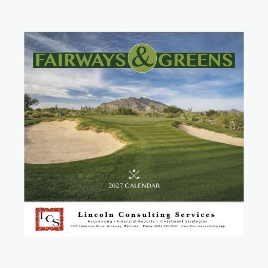 Fairways & Greens Wall Calendar - Stapled