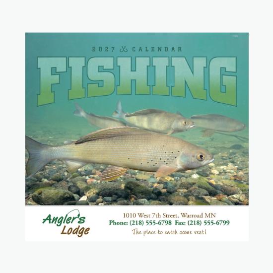Fishing Wall Calendar - Stapled