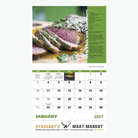 Grilling Wall Calendar - Stapled