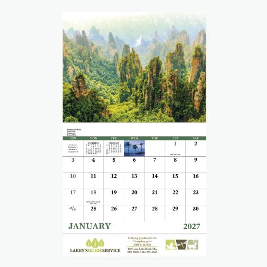 Glorious Getaways Wall Calendar - Stapled