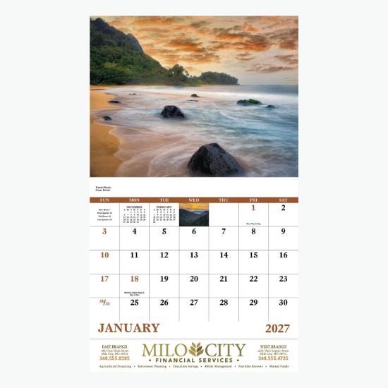 Landscapes of America Wall Calendar - Stapled