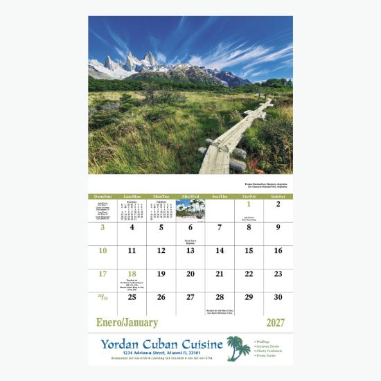 Latinoamerica en Paisajes Wall Calendar - Stapled