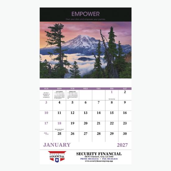 Motivations Wall Calendar - Stapled