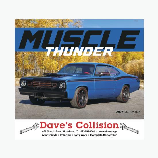Muscle Thunder Wall Calendar - Stapled