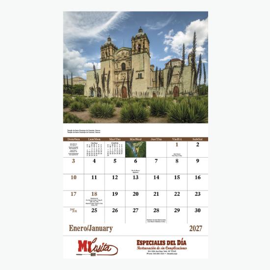 Mexico Wall Calendar - Stapled