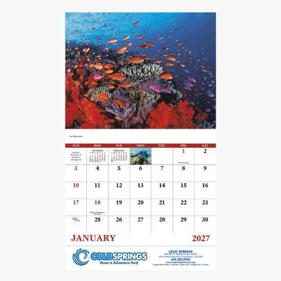 Ocean Glory Wall Calendar - Stapled
