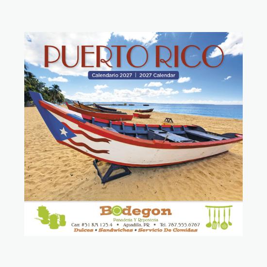 Puerto Rico Wall Calendar - Stapled