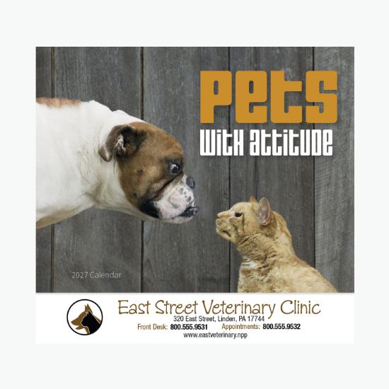 Pets with Attitude Wall Calendar - Stapled