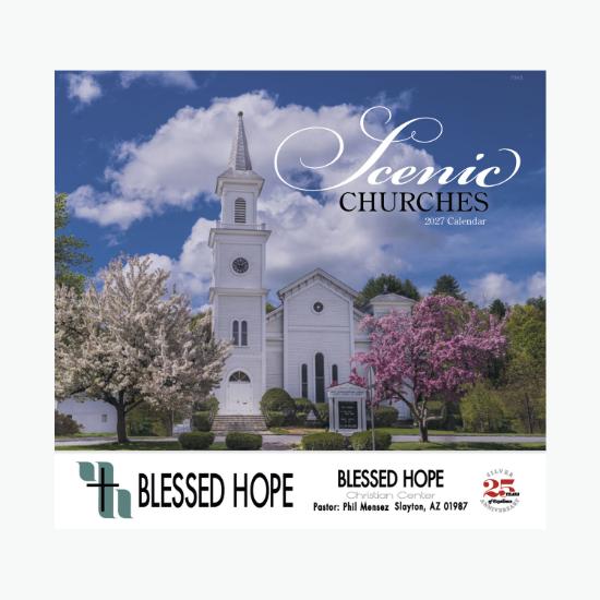Scenic Churches Wall Calendar - Stapled