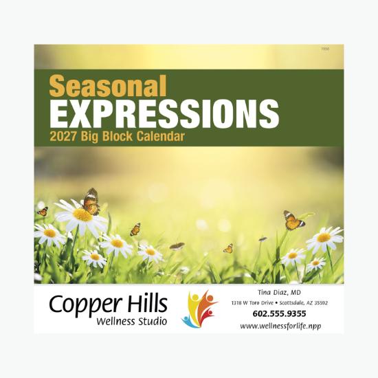 Seasonal Expressions Wall Calendar - Stapled
