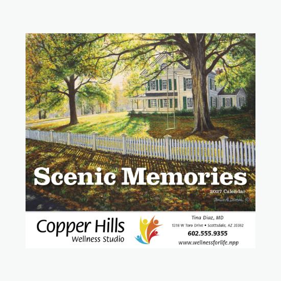Scenic Memories Wall Calendar - Stapled