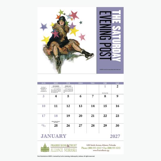 The Saturday Evening Post Wall Calendar - Stapled