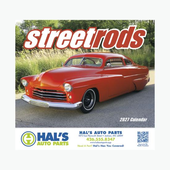 Street Rods Wall Calendar - Stapled