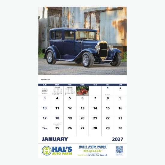 Street Rods Wall Calendar - Stapled
