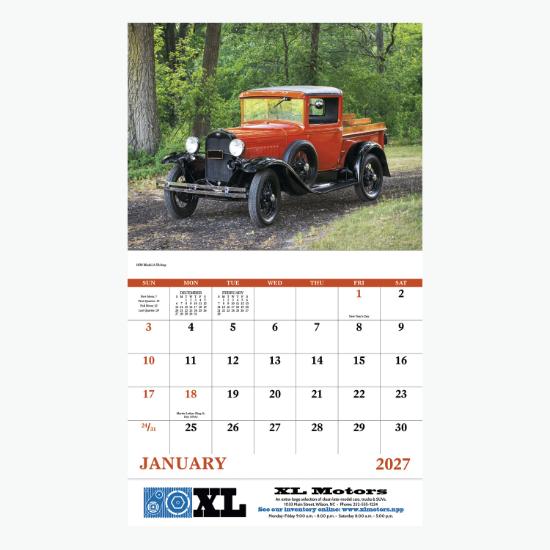 Treasured Trucks Wall Calendar - Stapled