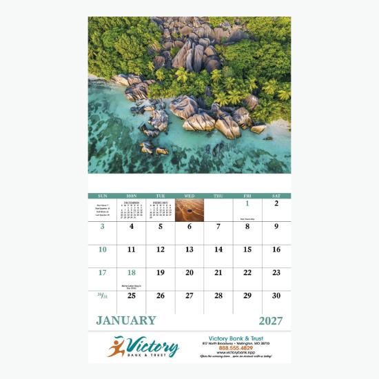 View From Above Wall Calendar - Stapled