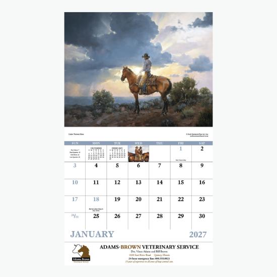 Western Frontier Wall Calendar - Stapled