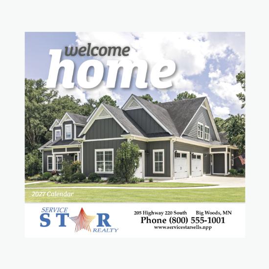 Welcome Home Wall Calendar - Stapled