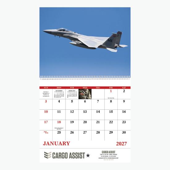 American Armed Forces Wall Calendar - Spiral