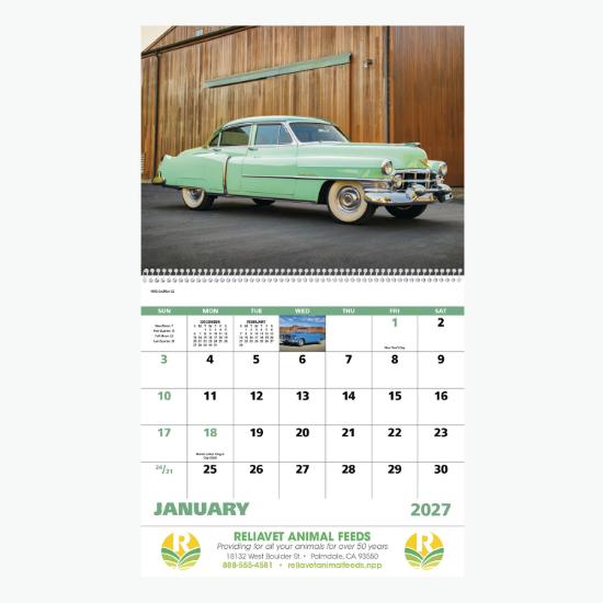 Classic Autos Wall Calendar - Spiral