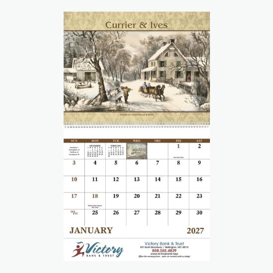 Currier & Ives Wall Calendar - Spiral