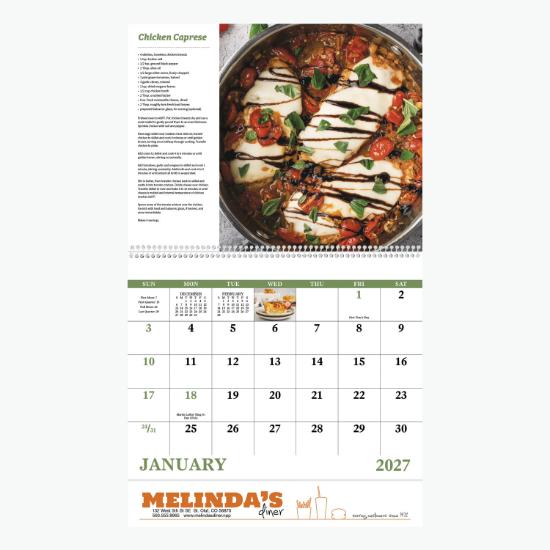 Delicious Dining Wall Calendar - Spiral