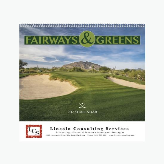 Fairways & Greens Wall Calendar - Spiral