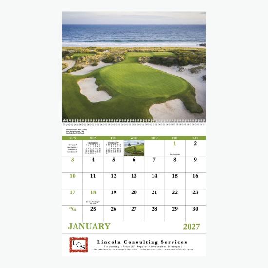 Fairways & Greens Wall Calendar - Spiral