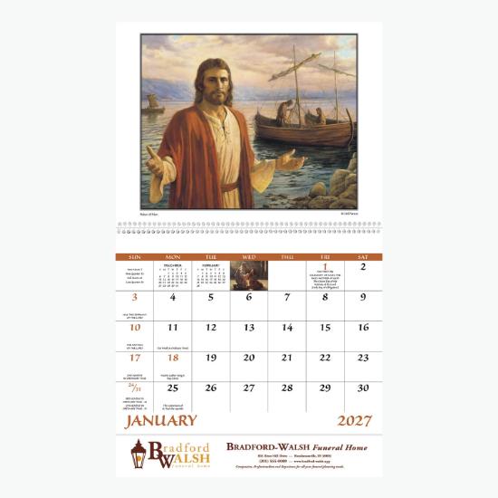 God's Gift w/ Funeral Pre-Planning Sheet Wall Calendar - Spiral