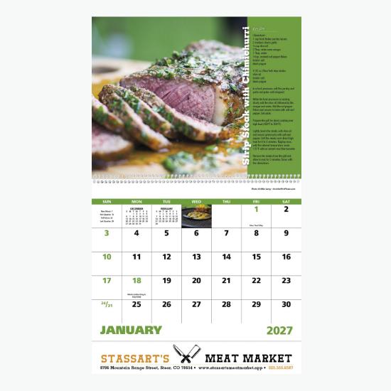 Grilling Wall Calendar - Spiral