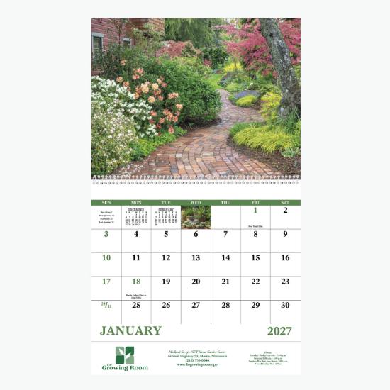 Garden Walk Wall Calendar - Spiral