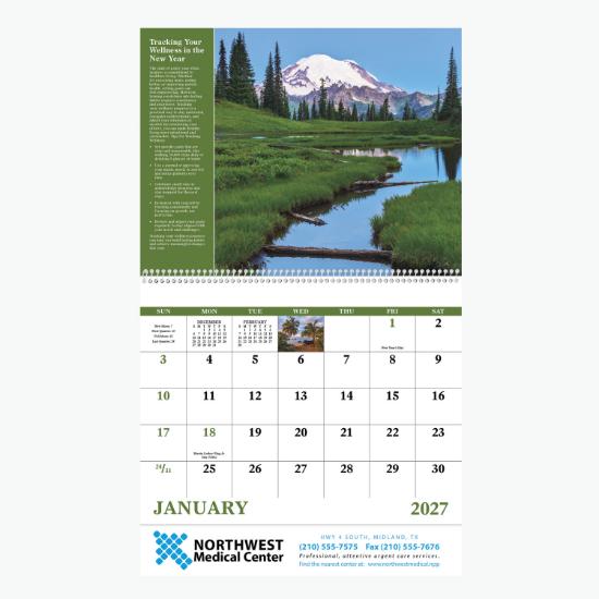 Healthy Living Wall Calendar - Spiral
