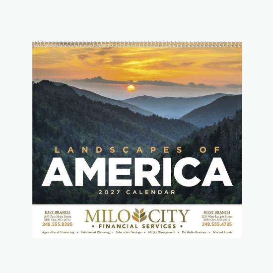 Landscapes of America Wall Calendar - Spiral
