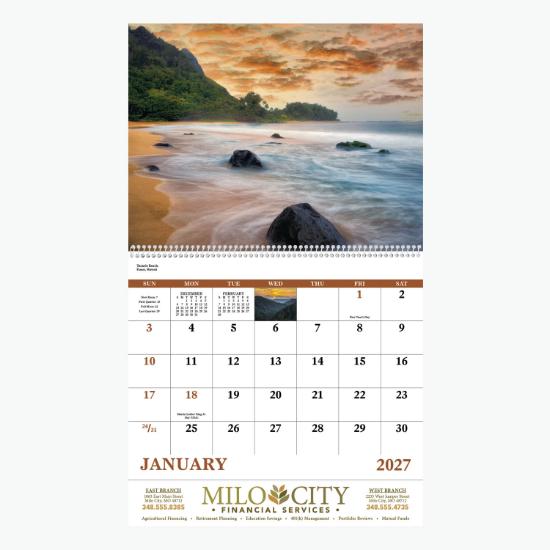 Landscapes of America Wall Calendar - Spiral