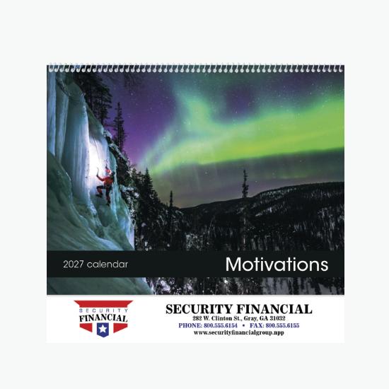 Motivations Wall Calendar - Spiral