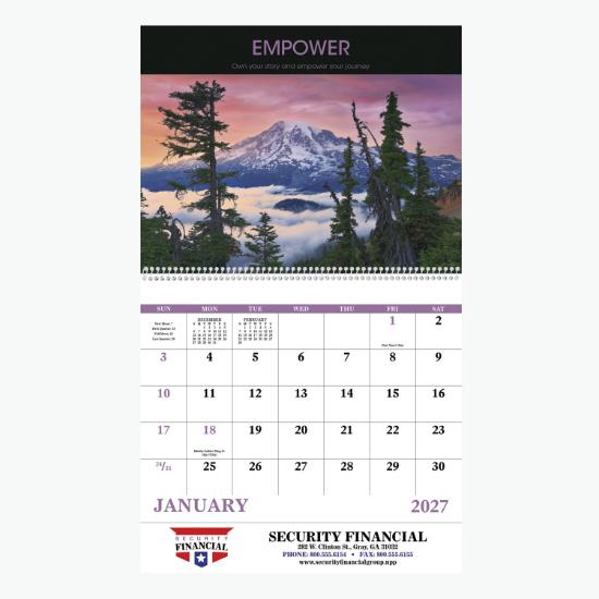 Motivations Wall Calendar - Spiral
