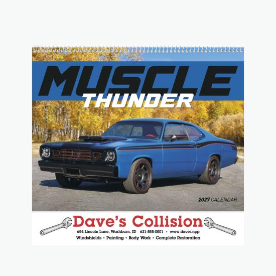Muscle Thunder Wall Calendar - Spiral