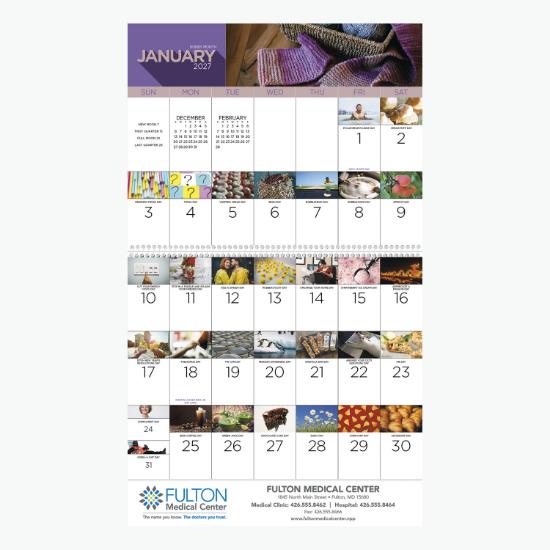National Day Wall Calendar - Spiral